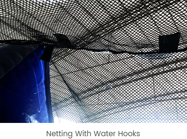 Netting with water hooks