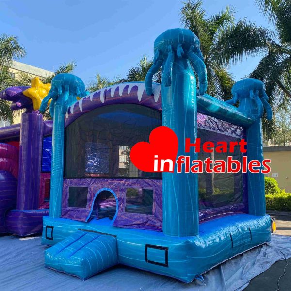 Blue Octopus Bouncy Castle