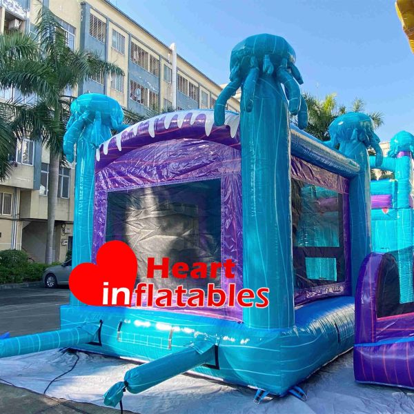 Blue Octopus Bouncy Castle