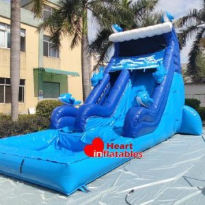 16ft Single Lane Dolphin Water Slide