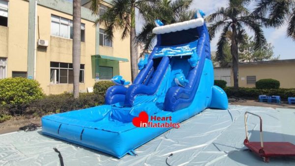 16ft Single Lane Dolphin Water Slide