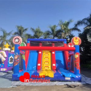 16ft Super Hero Dual Lane Water Slide