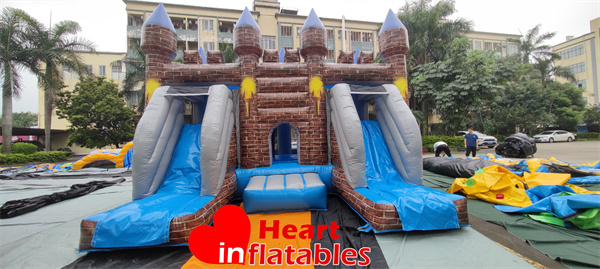 Castle Dual Lane Bouncy Slide 6m x 5m