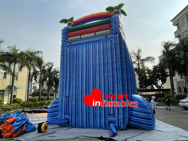 26ft Marble Blue Water Slide - Heart Inflatables Factory
