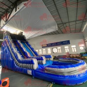 20ft Marble Blue Water Slide
