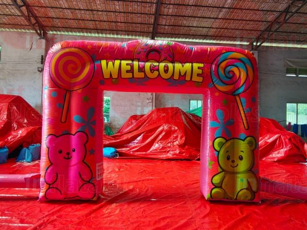 4mW x 3mH Inflatable Small Arch with Printing Advertisement