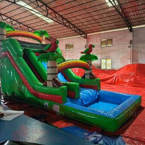 16ft Tropical Single Lane Water Slide