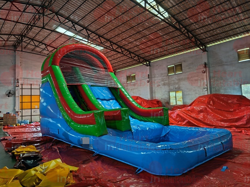 16ft Blue Green Red Single Lane Water Slide1 16ft Blue Green Red Single Lane Water Slide