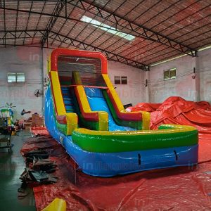 16ft Colorful Single Lane Water Slide