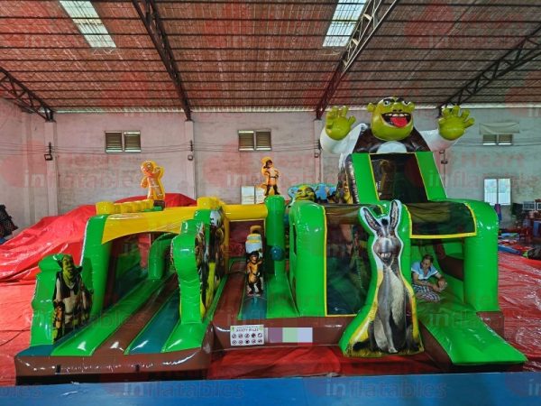 Shrek Inflatable Slide Inflatable Shrek Jumper Slide Combo - Heart Inflatables Factory