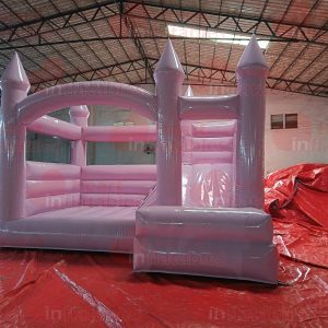 Inflatable Macaron Pink Wedding Jumper Slide Combo
