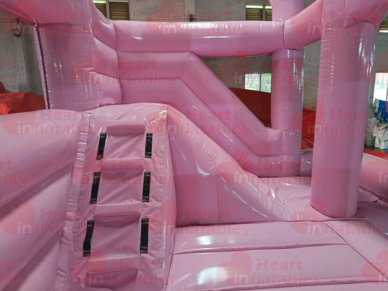 Inflatable Macaron Pink Wedding Jumper Slide Combo4 Inflatable Macaron Pink Wedding Jumper Slide Combo