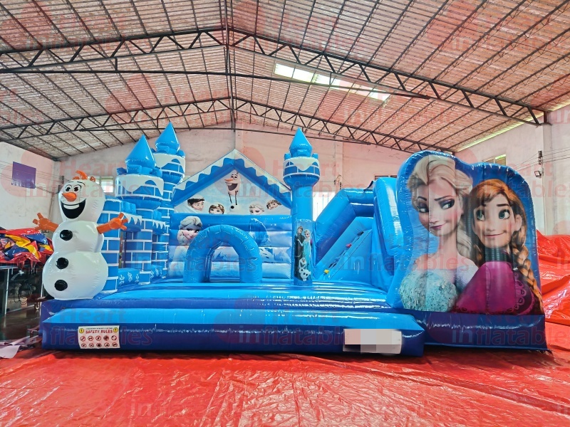 Inflatable Forzen 7m × 5m x 4.5m Inflatable Frozen Jumper Slide Combo - Heart Inflatables ...