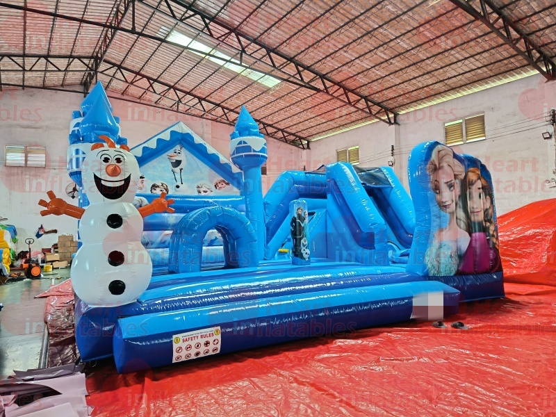 Inflatable Forzen 7m × 5m x 4.5m Inflatable Frozen Jumper Slide Combo - Heart Inflatables ...
