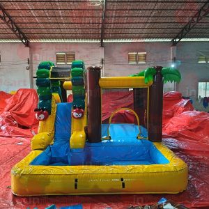 Inflatable Jungle Jumper Slide Combo with Pool