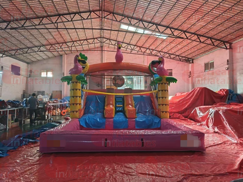 Inflatable Flamingo Water Slide with Pool1 Inflatable Flamingo Water Slide with Pool