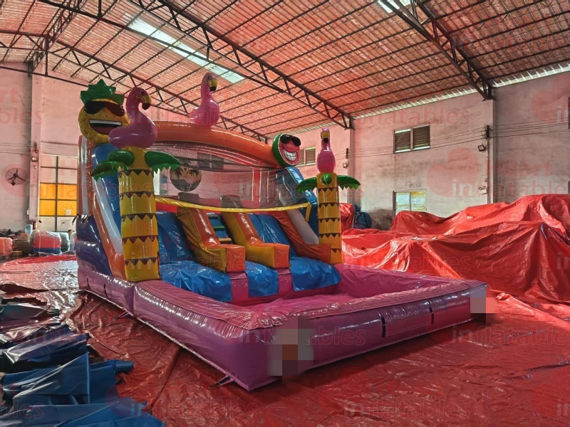 Inflatable Flamingo Water Slide with Pool2 Inflatable Flamingo Water Slide with Pool