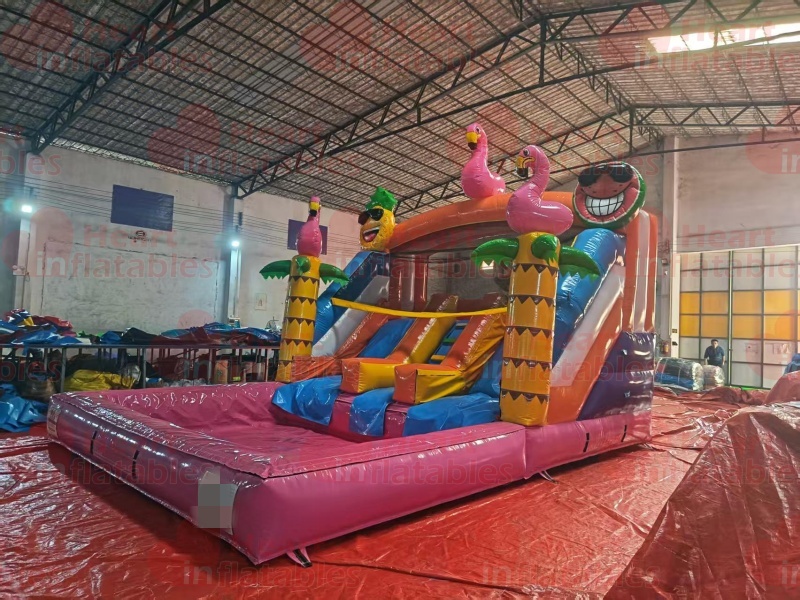 Inflatable Flamingo Water Slide with Pool3 Inflatable Flamingo Water Slide with Pool