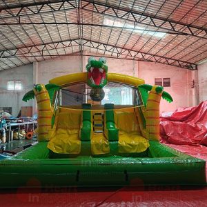 13ft Crocodile Dual Lane Water Slide