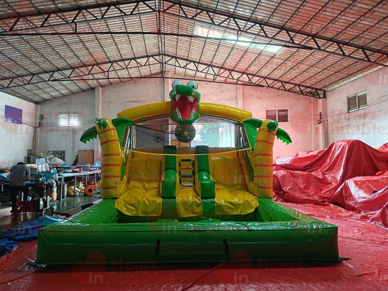 13ft Crocodile Dual Lane Water Slide1 13ft Crocodile Dual Lane Water Slide