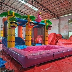 Inflatable Flamingo Jumper with Pool