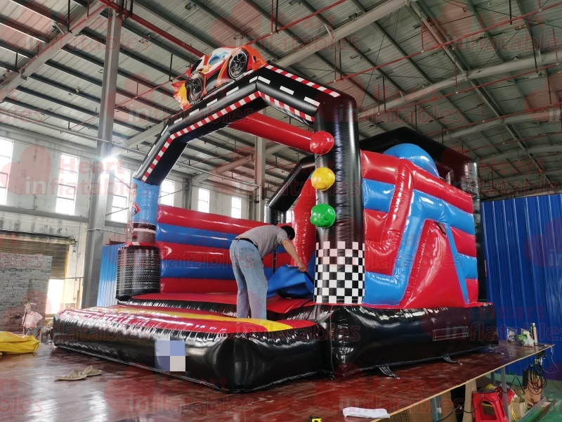 Inflatable Car Racing Jumper with slide3 Inflatable Car Racing Jumper with slide