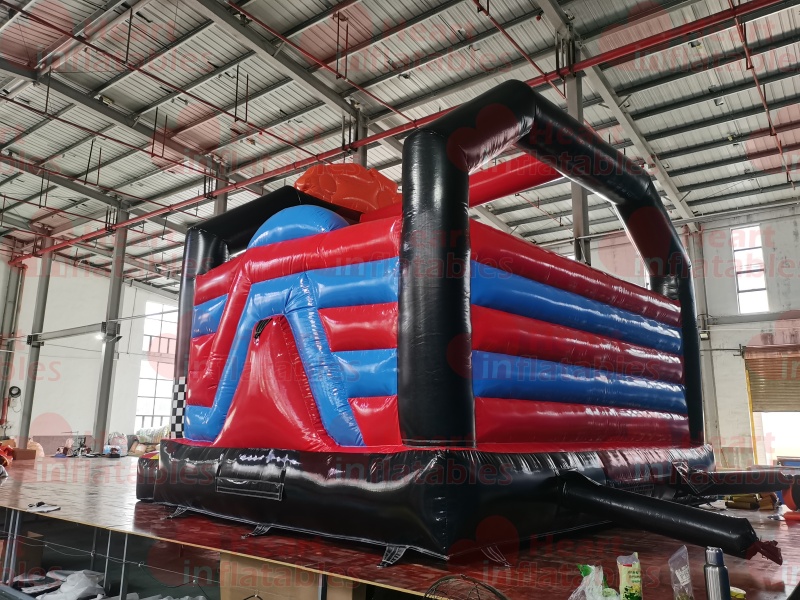 Inflatable Car Racing Jumper with slide4 Inflatable Car Racing Jumper with slide