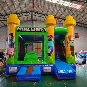 Inflatable Minecraft Jumper Slide Combo