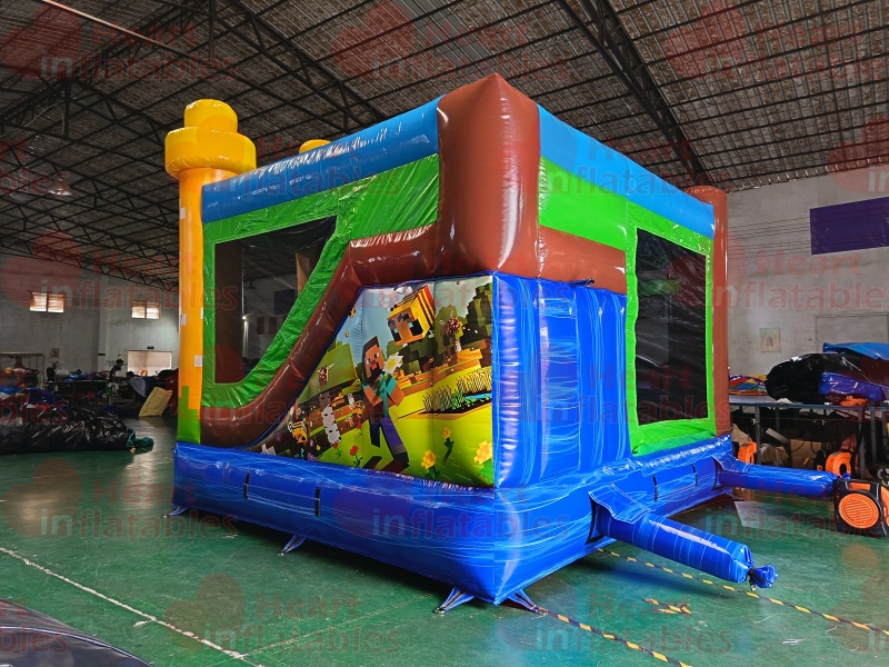 Inflatable Minecraft Jumper Slide Combo4 Inflatable Minecraft Jumper Slide Combo